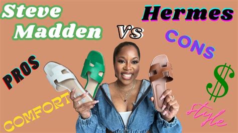 steve madden vs hermes oran|HERMES ORAN SANDALS VS STEVE MADDEN HADYN .